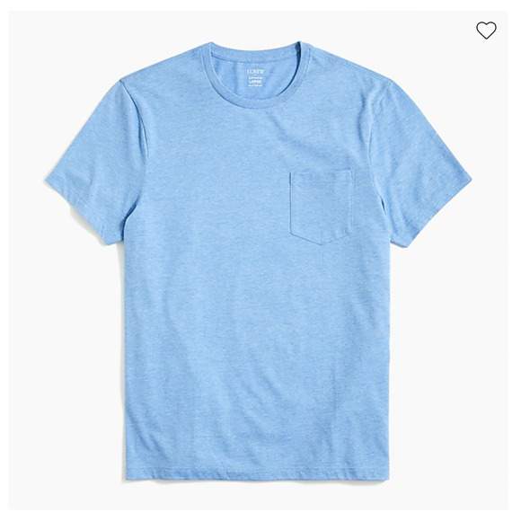 NWT J. Crew Men's Deep Copper Heathered Slim Washed Jersey Pocket Tee - Picture 9 of 10